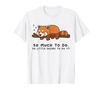 Maglietta Lazy Person per gli amanti dei panda rossi | orso panda rosso Maglietta
