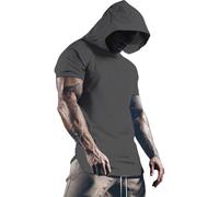 Maglietta leggera ad asciugatura rapida per uomo Top base da uomo Athletic Training Dry T-shirt tinta unita per palestra all'aperto Sport vita quotidiana lavoro casa, Grigio, 3XL