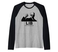 Maglietta Lenin Russia Comunista Nera Maglia con Maniche Raglan