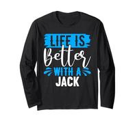 Maglietta Life Is Better With A Jack Nome Jack Maglia a Manica
