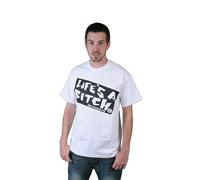 Maglietta Life's A Bitch Pink O White NWT Di Milkcrate Athletics Per Uomo