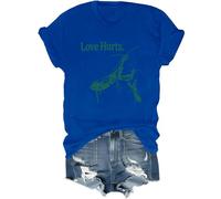 Maglietta Love Hurts, maglietta mantide religiosa, maglietta Love Hurts, maglietta divertente mantide religiosa, maglietta Love Hurts, Blu reale, L