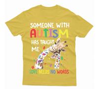 Maglietta Love Needs No Words Autism Awareness Day Promoting Love Acceptance #AD