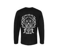 Maglietta LS CANT TAKE THE FIGHT UNISEX INKADDICT NUOVA NERA SMALL-3XLARGE
