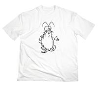 Maglietta Maestro con scritta in lingua tedesca "Es war einmal der Mensch Leben '80 '90, bianco, M