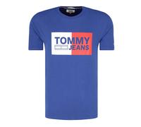 Maglietta Maniche Corte Tommy Jeans Uomo Essential Split Box DM0DM05549 Blu
