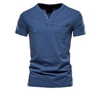 Maglietta Maniche Corte Uomo, Magliette Cotone Uomo Maglietta Uomo Scollo V Cotone T Shirt Slim Fit Tinta Unita Maglietta Estiva Top Firmate Basic Maglietta Maglie Camicia Casual Uomo