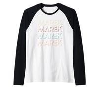 Maglietta Marek Nome La mia Maglietta Personalizzata con Nome Maglia con Maniche Raglan