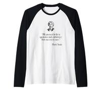 Maglietta Mark Twain con Citazione all You Need Is Confidence Maglia con Maniche Raglan