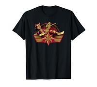 Maglietta Marvel Captain Marvel Star Symbol e Goose the Cat Maglietta