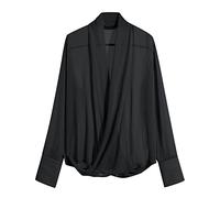 Maglietta maschile primaverile, casual, a maniche lunghe, colletto alto, traspirante, slim fit, design moderno, tessuto di alta qualità, Nero , 3XL