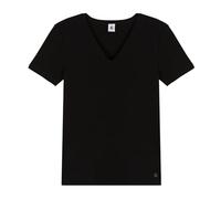 T-shirt Iconica a maniche corte a coste tinta unita donna nero BLACK L