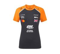 Maglietta McLaren F1 Donna Stagione 2025 Grigio Arancio Official Racing Merchandise, Fantasma/Gloria d'autunno, 40