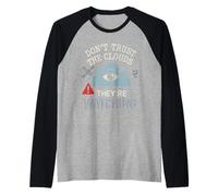 Maglietta meme Tinfoil Hat Society Conspiracy Theory Maglia con Maniche Raglan
