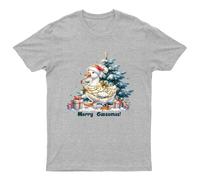 Maglietta Merry Goosemas Goose Christmas Unisex Regalo Retrò Divertente...