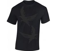 Maglietta: Mjölnir - Camicia vichinga per uomo donna uomo donna - vichinghi - Norvegia Thor Wotan Odin - Northmen Norseman - metallo LARP Bike-r - Thorshammer - Götter - Idea regalo, Hugin e Munin, XL