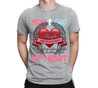 Maglietta Mom & Dad My Heart Ever Father Day Caring Dad Daddy Maglietta da...