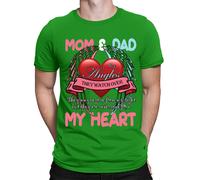 Maglietta Mom & Dad My Heart Ever Father Day Caring Dad Daddy Maglietta da...