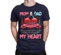 Maglietta Mom & Dad My Heart Ever Father Day Caring Dad Daddy Maglietta da...