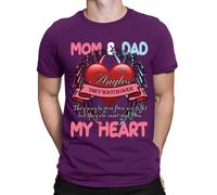 Maglietta Mom & Dad My Heart Ever Father Day Caring Dad Daddy Maglietta da...
