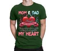 Maglietta Mom & Dad My Heart Ever Father Day Caring Dad Daddy Maglietta da...