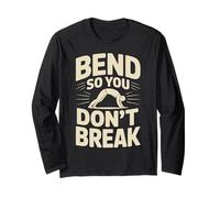 Maglietta Motivazionale Bend So You Don't Break Yoga Pose Maglia a Manica