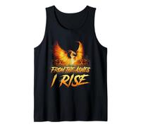Maglietta Motivazionale con Uccello della Fenice from The Ashes I Rise, Idea Regalo Canotta
