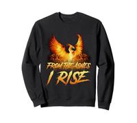 Maglietta Motivazionale con Uccello della Fenice from The Ashes I Rise, Idea Regalo Felpa
