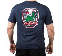 Maglietta Navy, New York City Fire Dept. Godzilla 14th Street Express Manhattan (E-5)