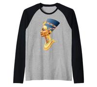 Maglietta Nefertiti della Regina egiziana Maglia con Maniche Raglan