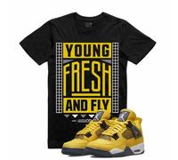 MAGLIETTA NERA BRAND NEW RETRO KINGS AJ4 LIGHTNING YOUNG FRESH PICCOLA-3XLARGE