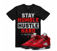 Maglietta Nera BRAND NEW Retro Kings AJ5 TORO BRAVO STAY HUMBLE SMALL-3XLARGE