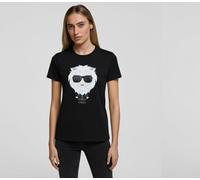 MAGLIETTA NERA CON IL LEONE DI KARL LAGERFELD K/ZODIAC - LEO BLACK S