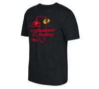 Maglietta Nera Heathered Da Uomo Chicago Blackhawks Territorial