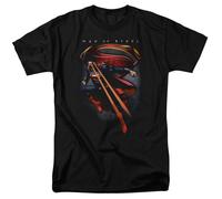 Maglietta Nera Superman Uomo D'acciaio Simbolica Unisex Per Adulti DC COMICS