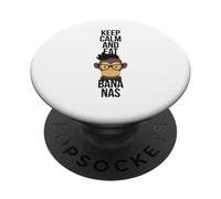 Maglietta Nerd Scimpanzé - Mangia una banana prima di tutto PopSockets PopGrip Adesivo