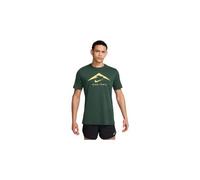 Maglietta nike trail logo verde uomo