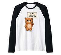 Maglietta Nipote Sono L'Amore della Zia Regalo Maglia con Maniche Raglan