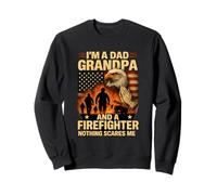 Maglietta Non ho paura di nulla - Nonno e Pompiere Americano Felpa