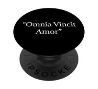 Maglietta Omnia Vincit Amor - Love Conquers All Latin Quote PopSockets PopGrip Adesivo