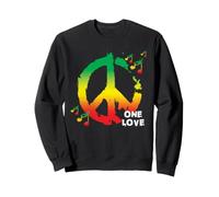 Maglietta One Love Rasta Reggae Music Peace Sign Rastafari Roots Felpa