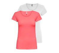Maglietta 'ONLLIVE LOVE' Donna ONLY XS rosa / bianco