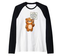 Maglietta Orso Io Sono Responsabile Frase Divertente Maglia con Maniche Raglan