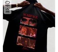 Maglietta oversize da uomo stile retrò americano versatile a maniche corte con stampa di alberi di cocco, rosa e nero con texture leggermente imperfetta da VIBES L,M,S,XL,XXL,XXXLRitratto,LettereCoton