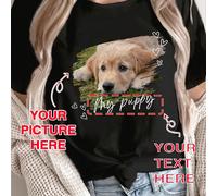 Maglietta oversize personalizzata con foto, maglietta per raduni familiari, personalizza il testo e le foto di coppia/famiglia/animali domestici/amici per festival musicali, top autunnali da donna, ma