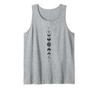 Maglietta Pagan Wicca con Fasi lunari e Stelle. Canotta