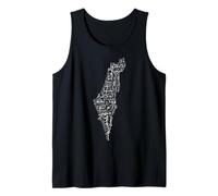 Maglietta Palestina. mappa delle città palestinesi Uomini Donne Gaza Canotta