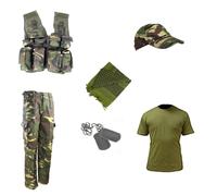 Maglietta Pantaloni Cappello Gilet DPM E MTP Camo Per Bambini