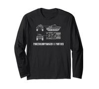 Maglietta Panzer V Panther, Blueprint, Esercito Tedesco seconda Guerra Mondiale Maglia a Manica