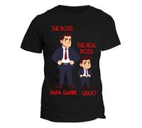 Maglietta papà Personalizzabile con Nome Festa del papà The Boss The Real Boss T-Shirt Manica Corta Uomo Taglia XL
